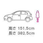 高さ151.5cm 長さ382.5cm