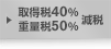 取得税40%・重量税50%減税