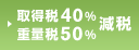 取得税40％・重量税50％減税