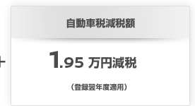 + 自動車税減税額 1.95万円減税