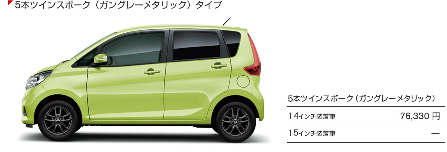 5本ツインスポークタイプ（ガングレーメタリック）