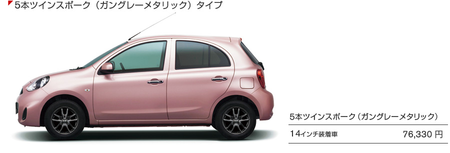 5本ツインスポークタイプ（ガングレーメタリック）