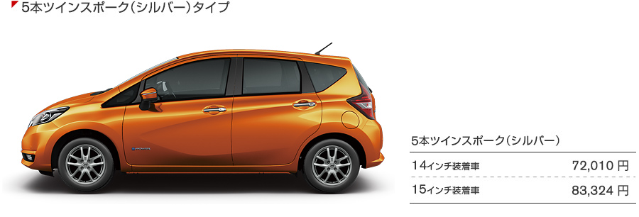 5本ツインスポークタイプ（シルバー）