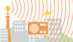 高層ビルや山などの電波がさえぎられる場所でも受信しやすい！