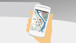 メッセージと現在地の地図が送れます。