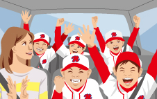 後方が見えづらい状況でも。