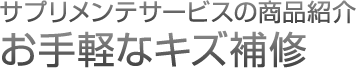 サプリメンテサービスの商品紹介

						お手軽なキズ補修