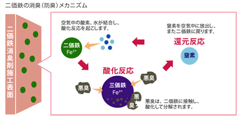 二価鉄の消臭(防臭)メカニズム
