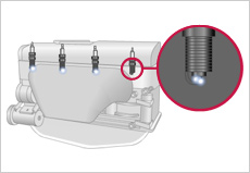 燃料を発火させ、エンジンを始動させるスパークプラグの消耗が考えられます。