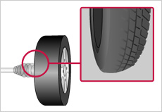 タイヤが均等に摩耗していないことが起因していると考えられます。