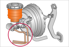 ブレーキフルード（ブレーキ液）の劣化により、水分の混入や性能の低下を起こしたことが原因と考えられます。