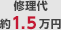 修理代約1.5万円